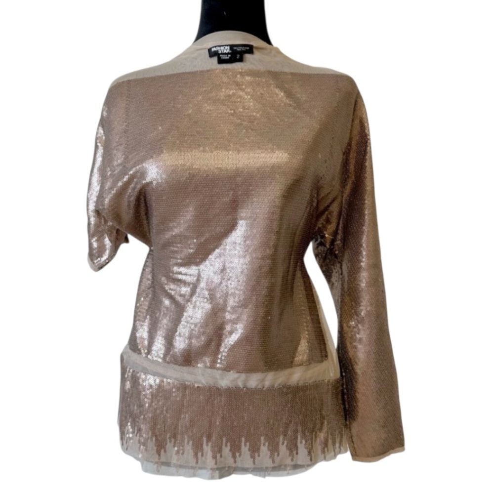 FASHION STAR Saks Fifth Avenue Sequins Blouse